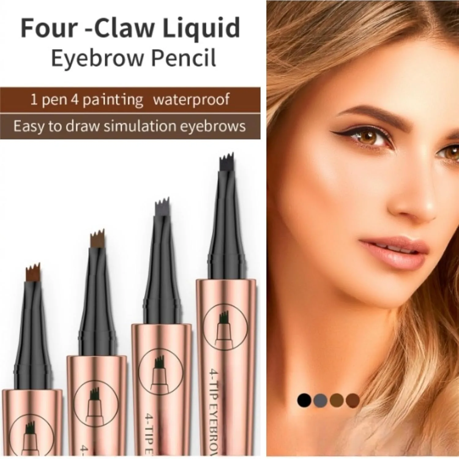 2025 New Magic Eyebrow Pencil, Upgraded 3D Waterproof Microblading, Long Lasting and Natural(A-Light Brown)