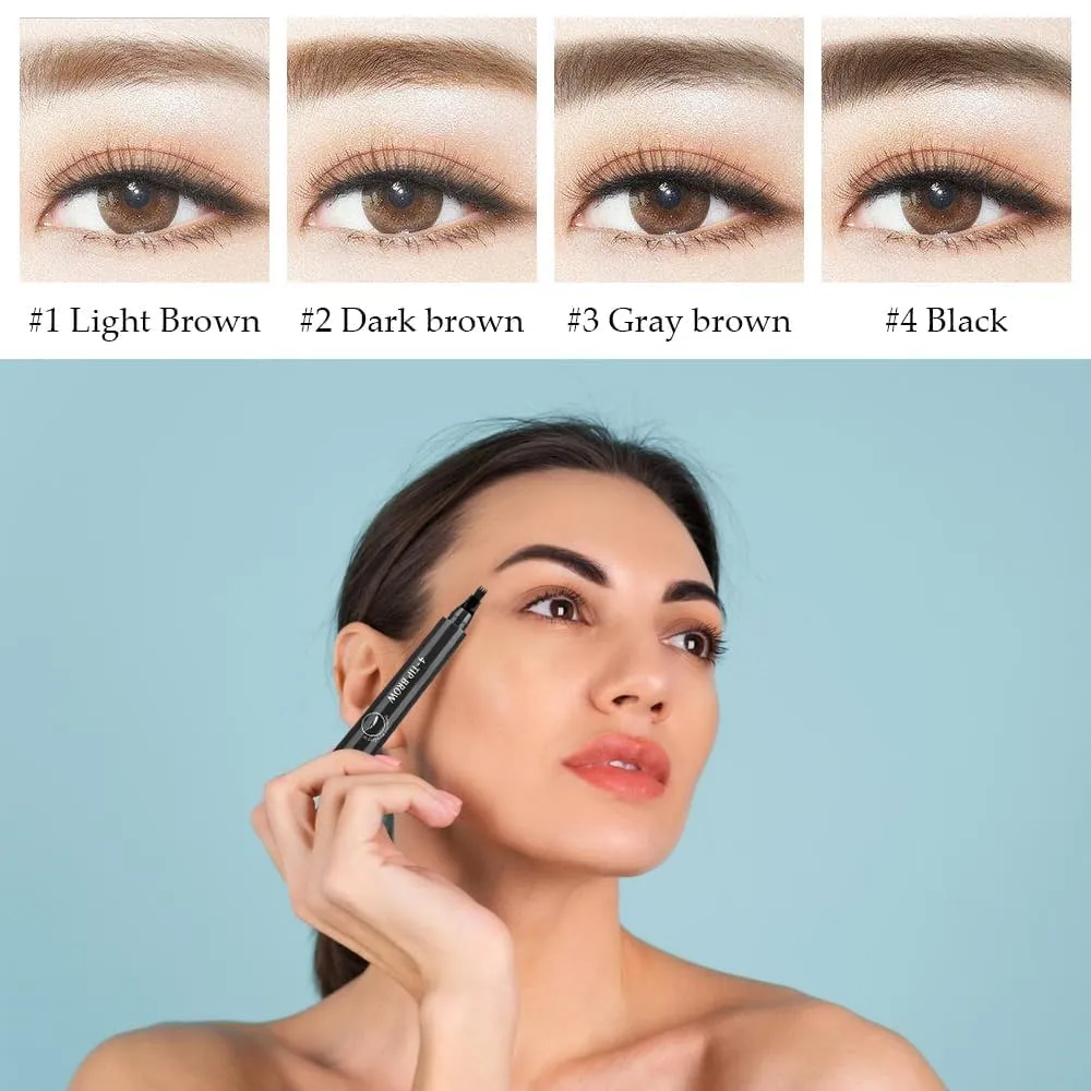 2025 New Micro Blade Thrush, 3D Waterproof 4 Tip Magic Thrush, Natural Makeup Long-lasting Fine Brush Stroke Magic Thrush