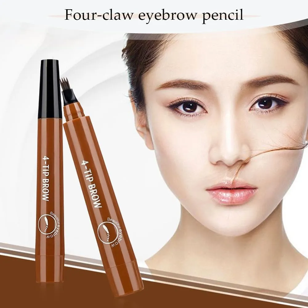 2025 New Micro Blade Thrush, 3D Waterproof 4 Tip Magic Thrush, Natural Makeup Long-lasting Fine Brush Stroke Magic Thrush