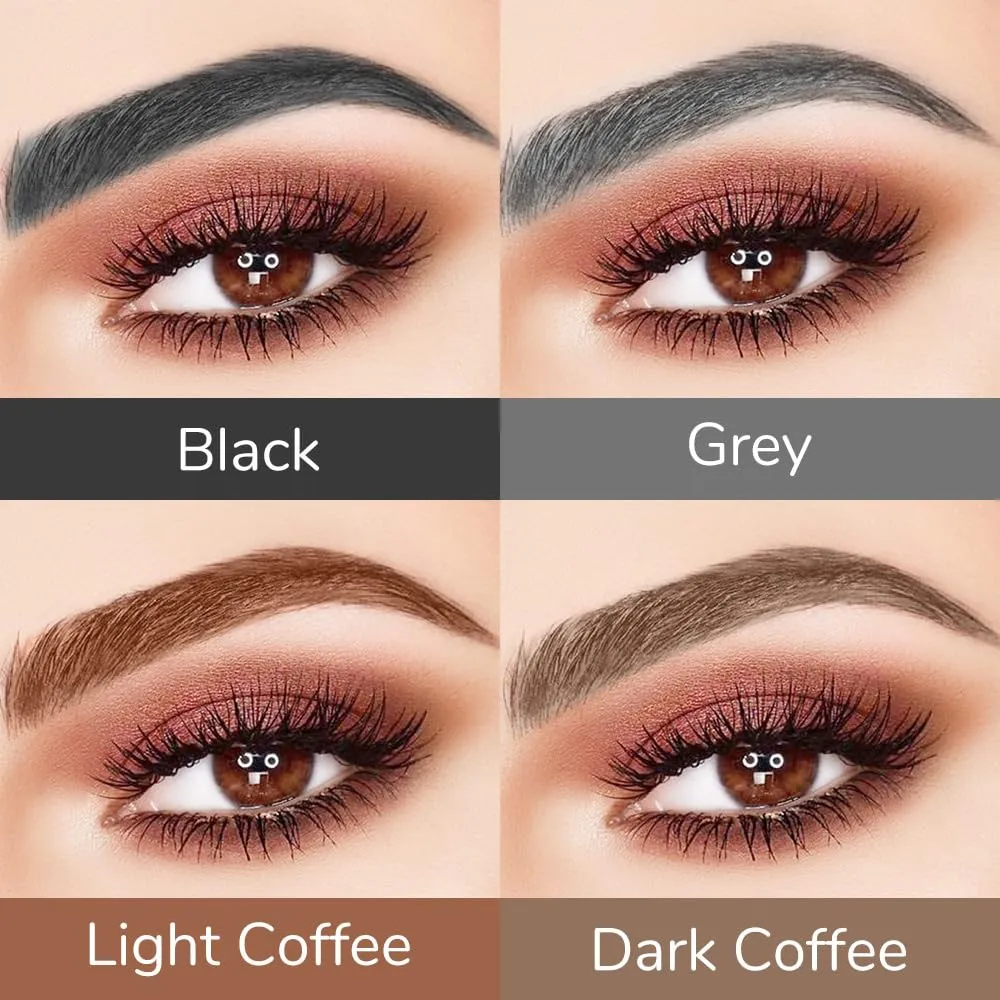 2025 Upgraded Microblading Eyebrow Pencils, 4 Tip Eye Brow Pen Magic Eyebrows Tattoo Pencil, 3D Microblading Eyebrow Pencil Eye Brow Pencils Contouring Pen for Women (Dark Brown)