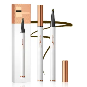 2025 Upgraded Microblading Eyebrow Pencils, 4 Tip Eye Brow Pen Magic Eyebrows Tattoo Pencil, 3D Microblading Eyebrow Pencil Eye Brow Pencils Contouring Pen for Women (Dark Brown)