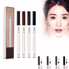 2025 3D Waterproof Microblading Eyebrow Pen,4 Tipped Precise Brow Pen,Makeup Long-Lasting Waterproof Eyebrow Pencils for Women (4-piece set mixed color)