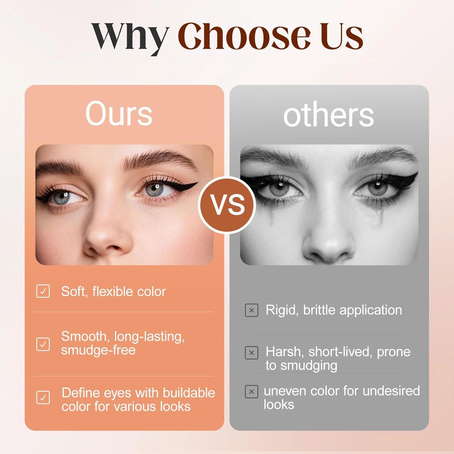 2025 New 24 HR Waterproof Eyeliner Duo Sharpenable Eye Pencil, No Smudging, Fading, 2 in 1 Eye Liner and Eyebrow Pencils, Smooth and Easy to Color (Brown Beige)