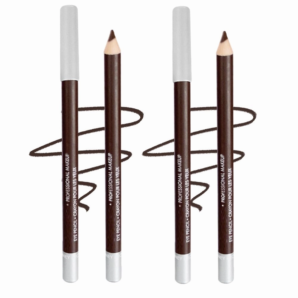 2025 New 24 HR Waterproof Eyeliner Duo Sharpenable Eye Pencil, No Smudging, Fading, 2 in 1 Eye Liner and Eyebrow Pencils, Smooth and Easy to Color (Brown Brown)