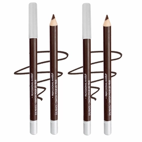 2025 New 24 HR Waterproof Eyeliner Duo Sharpenable Eye Pencil, No Smudging, Fading, 2 in 1 Eye Liner and Eyebrow Pencils, Smooth and Easy to Color (Brown Brown)