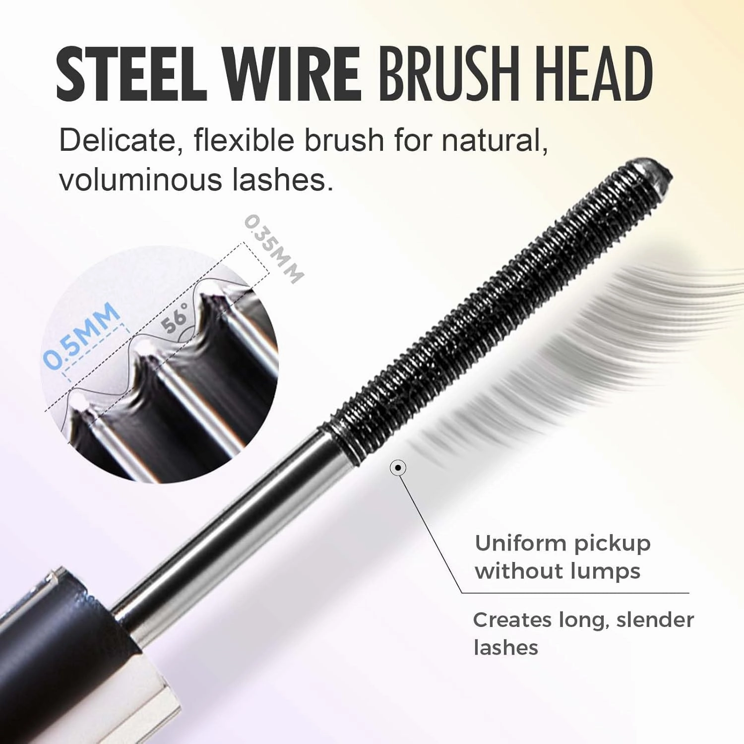 2025 New Iron Wand Mascara,3D Curling Eyelash Iron Mascara,Black Washable Metal Mascara Wand,Smudge-Proof Long-Lasting Curling Iron Mascara,Iron Wand Mascara - Lengthening and Curling Mascara (A, 1)