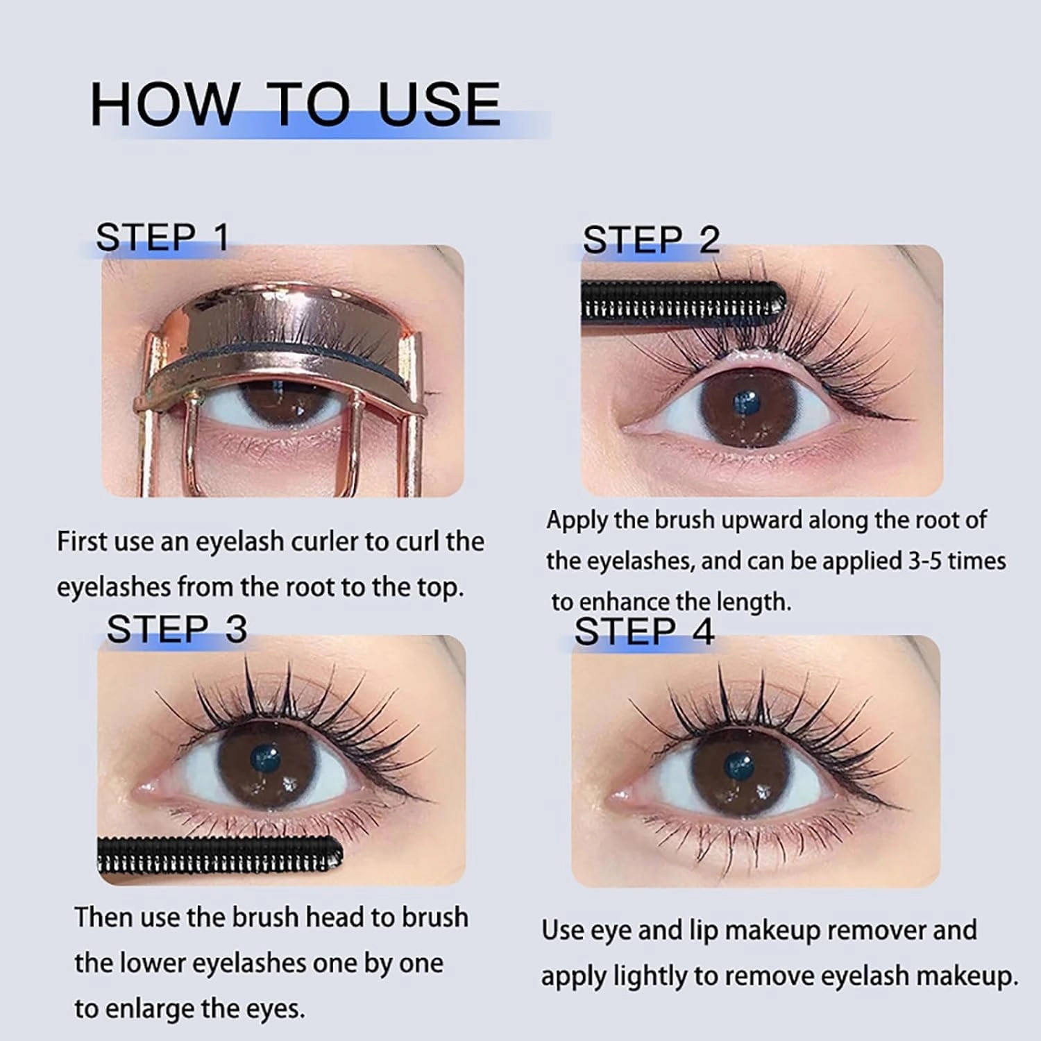 2025 New Iron Wand Mascara,3D Curling Eyelash Iron Mascara,Black Washable Metal Mascara Wand,Smudge-Proof Long-Lasting Curling Iron Mascara,Iron Wand Mascara - Lengthening and Curling Mascara (A, 1)
