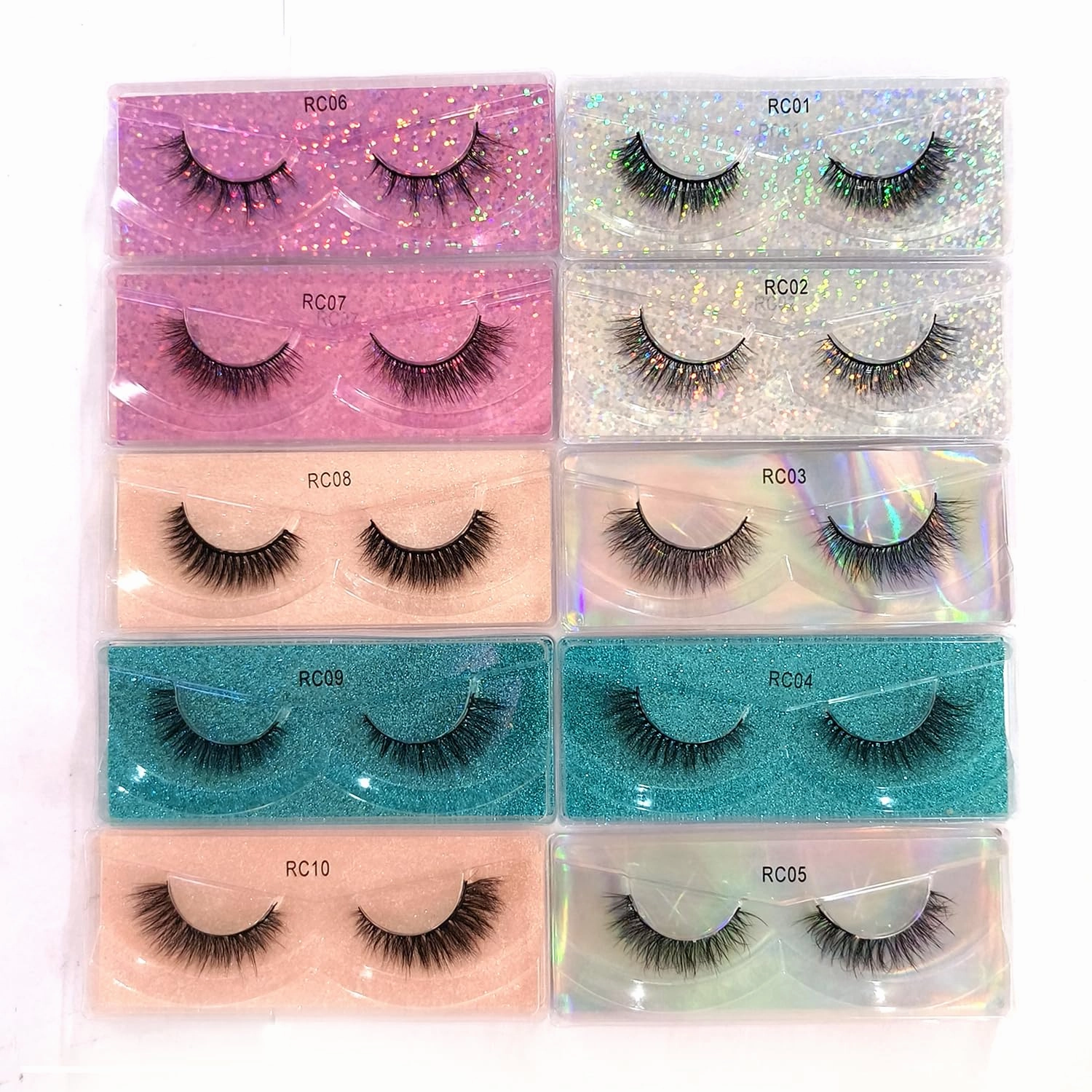 20 Pairs False Eyelashes Natural, Wholesale 5D Fuffy Volume Lashes, Faux Mink Eyelash Bulk with Portable Boxes