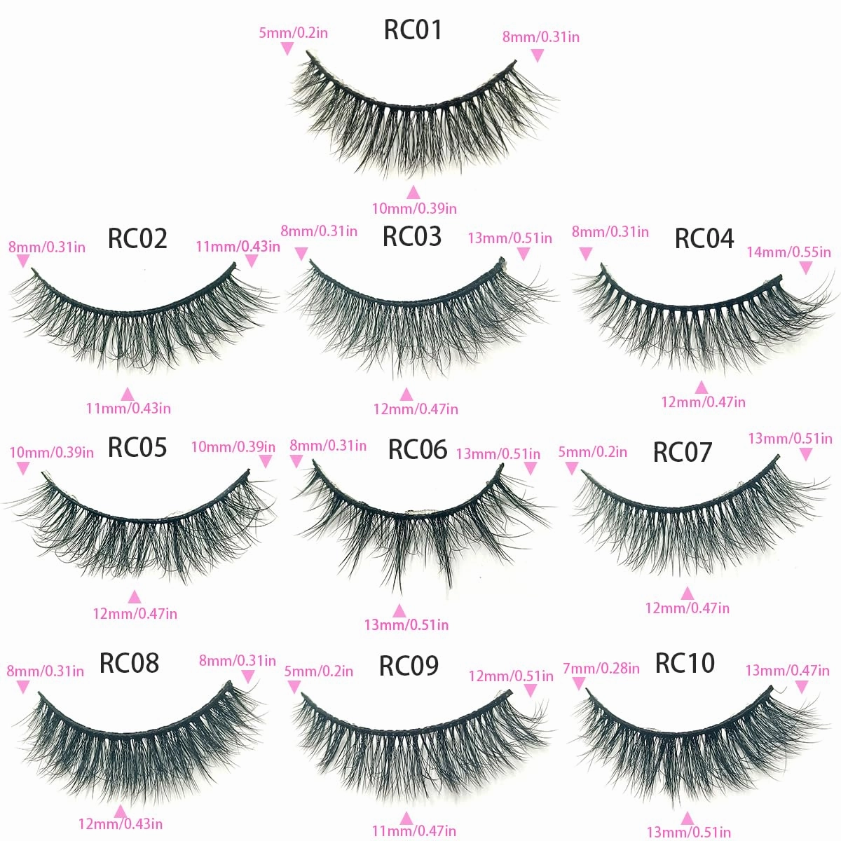 20 Pairs False Eyelashes Natural, Wholesale 5D Fuffy Volume Lashes, Faux Mink Eyelash Bulk with Portable Boxes