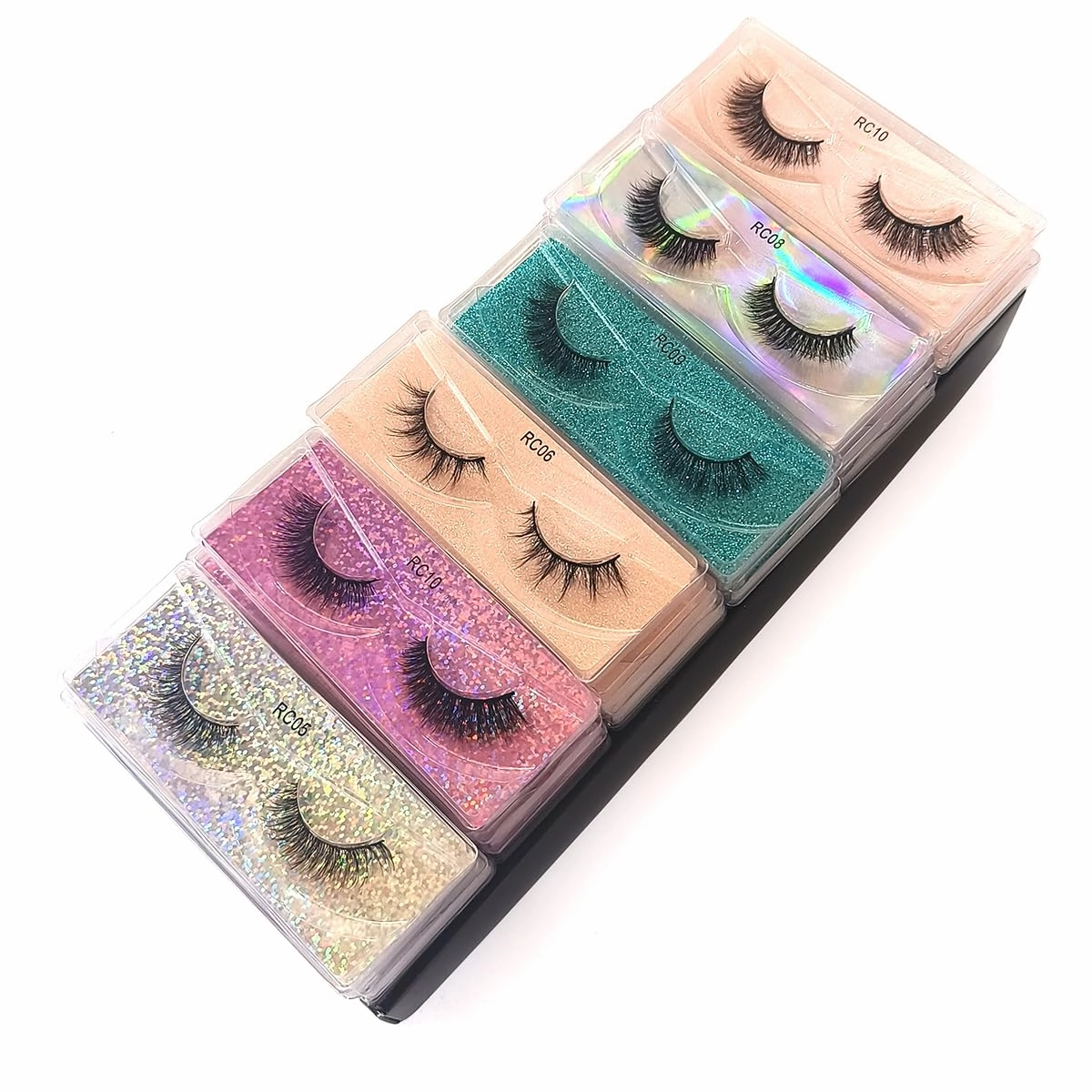 20 Pairs False Eyelashes Natural, Wholesale 5D Fuffy Volume Lashes, Faux Mink Eyelash Bulk with Portable Boxes