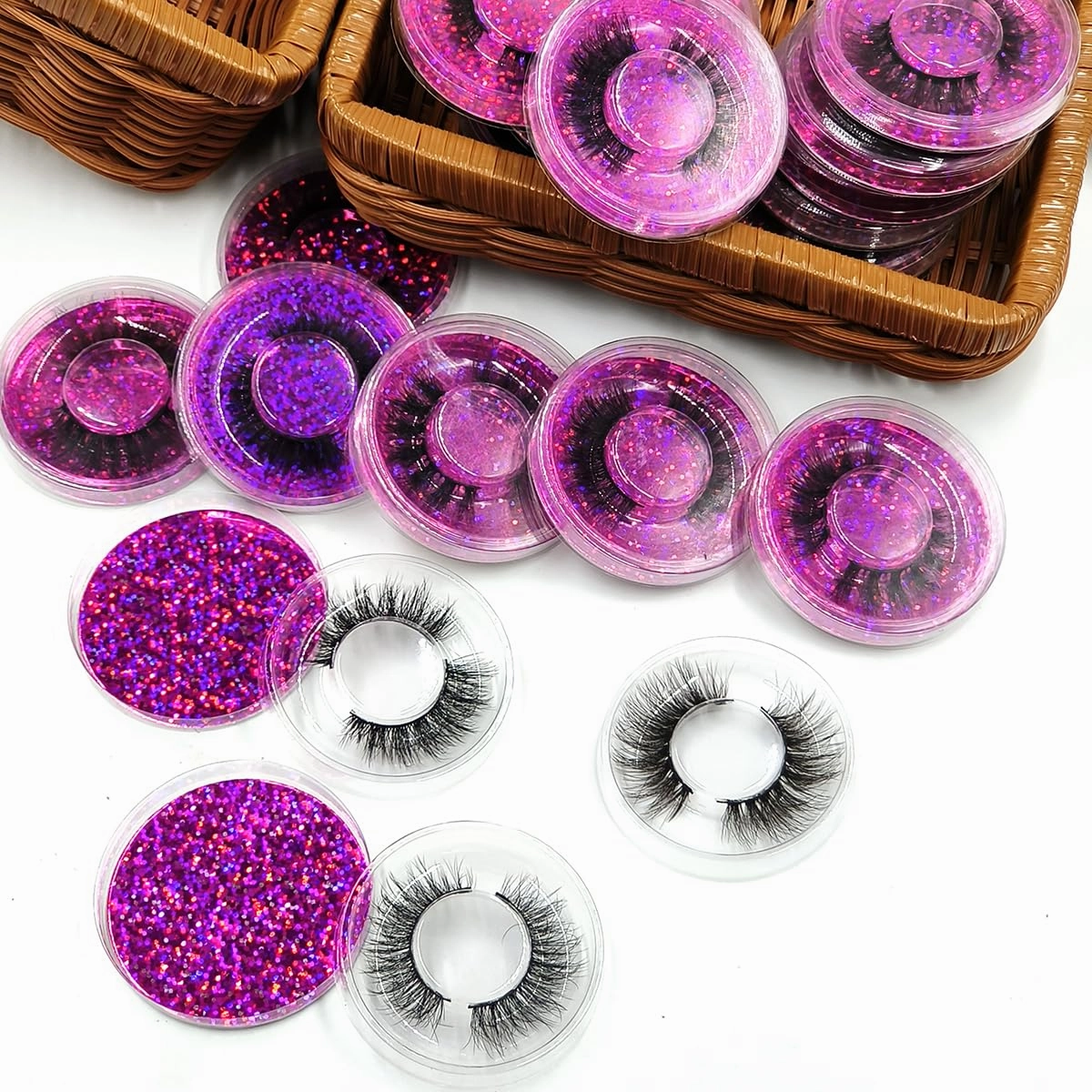 20 Pairs False Lashes 3D Volume Natural Look Wispy Fluffy Eyelashes Wholesale Lashes Pack(H3)
