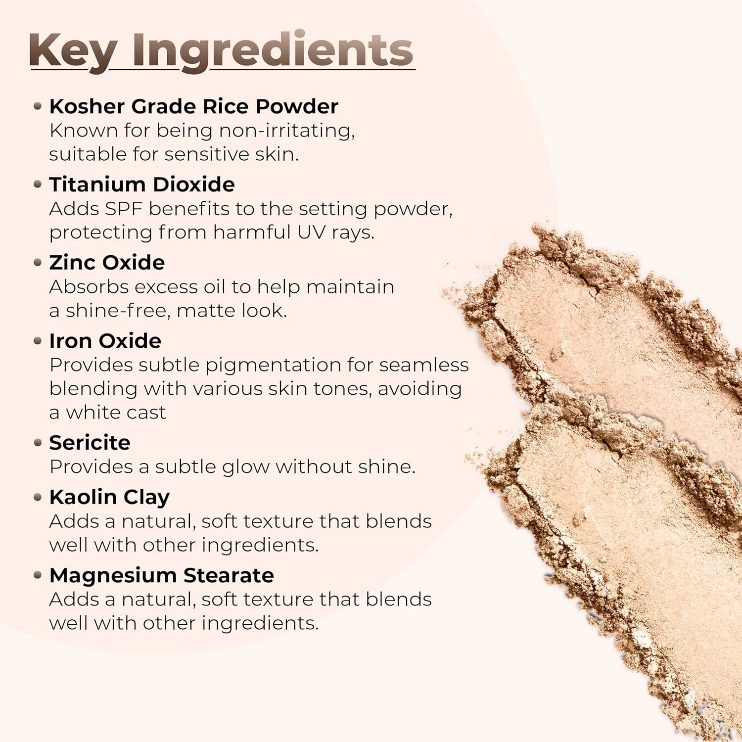 (20gms) Light Rice Setting Powder by SweetFace Minerals, Blurring Setting Powder, Loose Powder Makeup, Face Powder Compact, Finishing Powder, Pressed Setting Powder, Oil Control Face Powder
