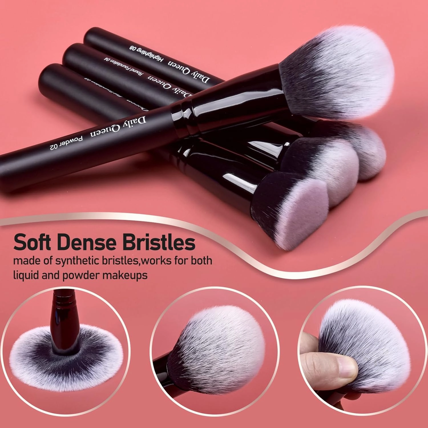 29pcs Black Professional Makeup Brush Set Kabuki Powder Concealers Eye shadows Blush Eyeliner Eyebrow Contour Eye blending Brushes (29pcs brush black barrel)
