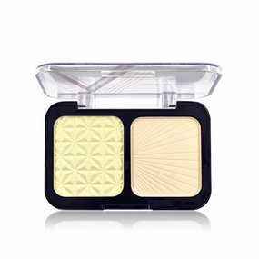 2-in-1 Highlight & Contour Palette - Waterproof, Oil-Control Baked Powder, 16H Radiant Finish (#02)