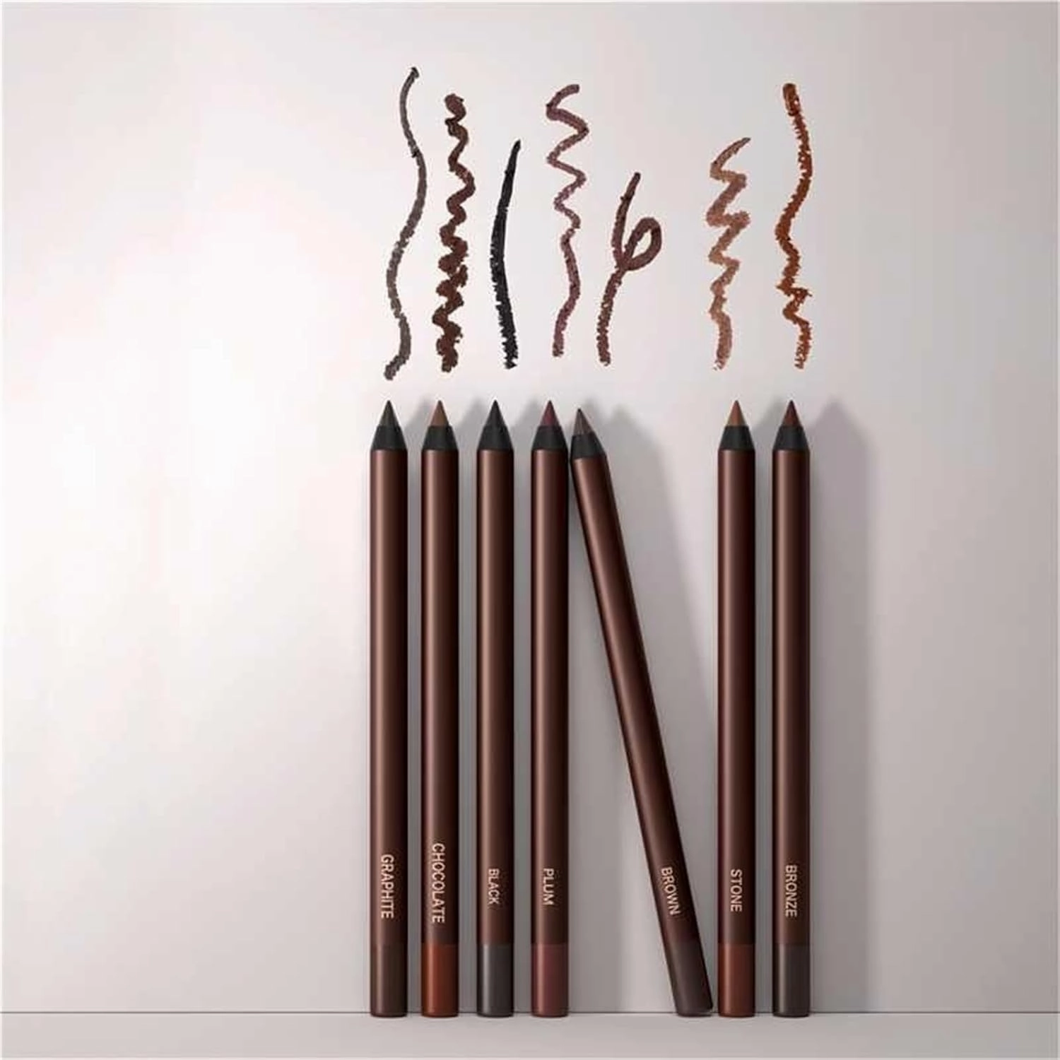 2 Pack 24 HR Waterproof Eyeliner Duo Sharpenable Eye Pencil with Sharpener, 2025 New Plum Eyeliner for Green/Blue/Brown Eyes, No Smudging, Fading, Smooth and Easy to Color, for Older Women (Chocolate)