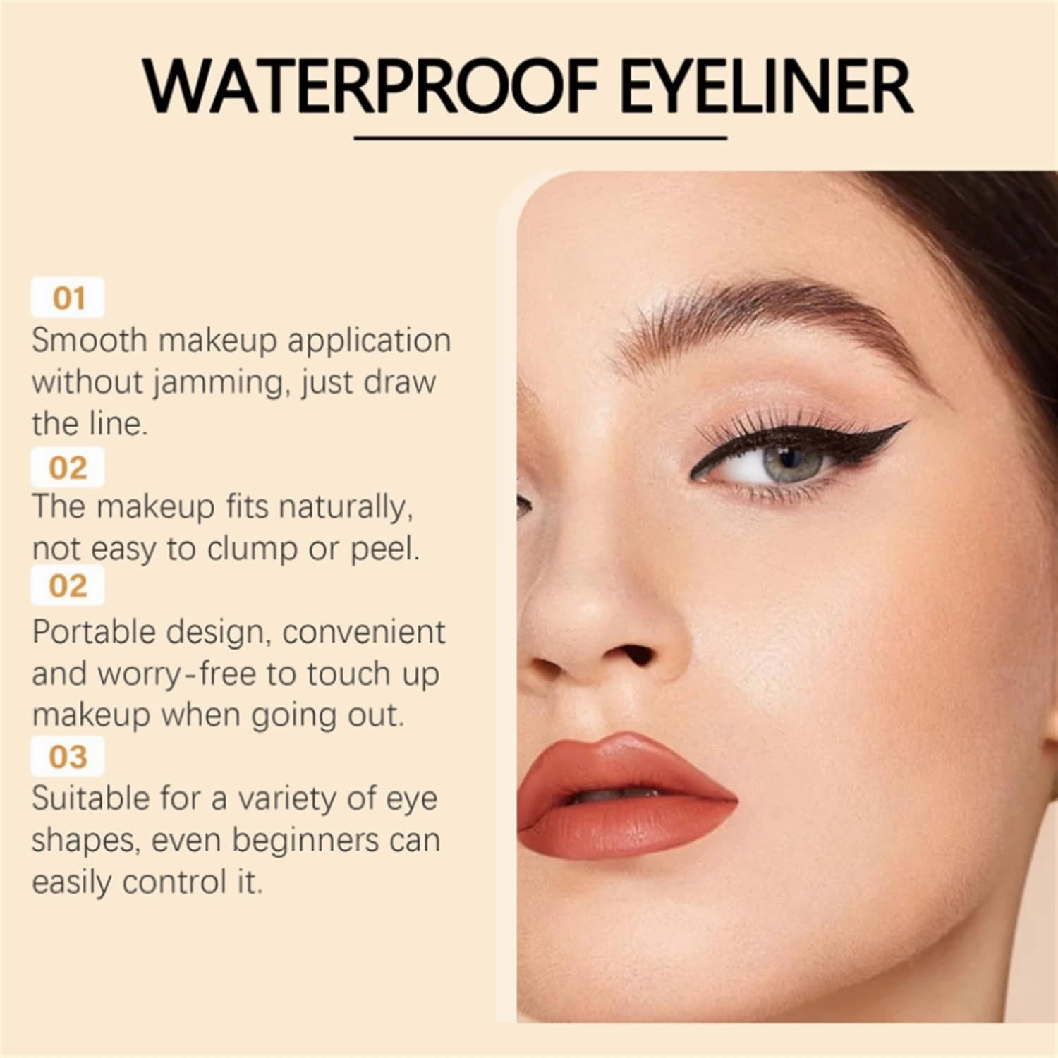 2 Pack 24 HR Waterproof Eyeliner Duo Sharpenable Eye Pencil with Sharpener, 2025 New Plum Eyeliner for Green/Blue/Brown Eyes, No Smudging, Fading, Smooth and Easy to Color, for Older Women (Chocolate)