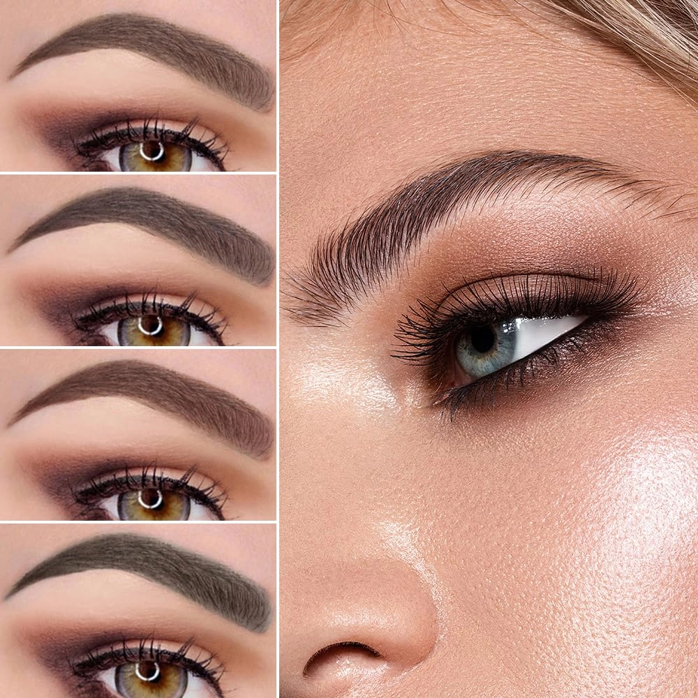 2 Packs 3D Microblading Eyebrow Pencil - 2024 New Magic Tattoo 4 Point Brow Pen, Waterproof Natural Makeup Fine Stroke Long-Lasting (Light Brown)