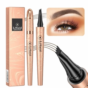 2 Pcs 2024 New Magic Eyebrow Pencil: 3D Waterproof Eyebrow Pen for Long-Lasting Wear, Delicate Microblading Eyebrow Pencil for Fine Natural Strokes (Light coffee)