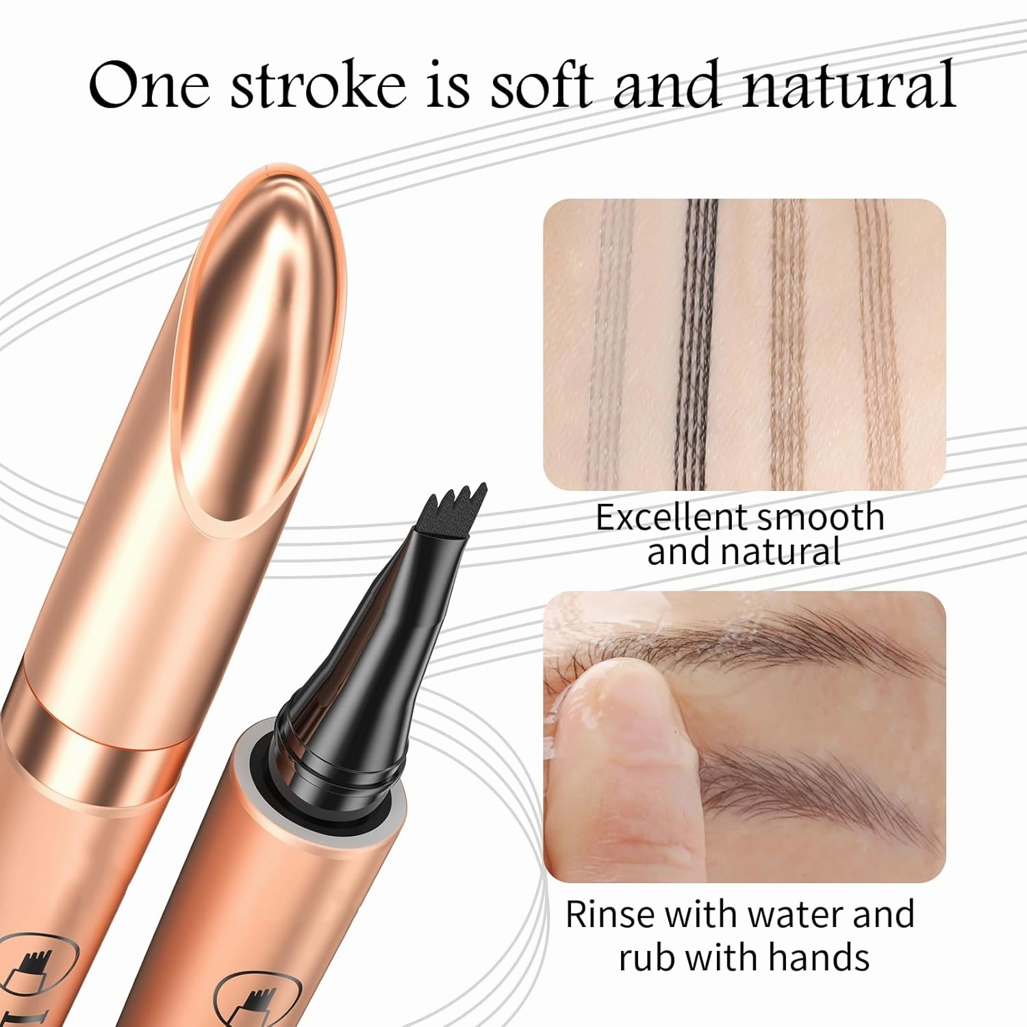 2 Pcs 2024 New Magic Eyebrow Pencil: 3D Waterproof Eyebrow Pen for Long-Lasting Wear, Delicate Microblading Eyebrow Pencil for Fine Natural Strokes (Light coffee)