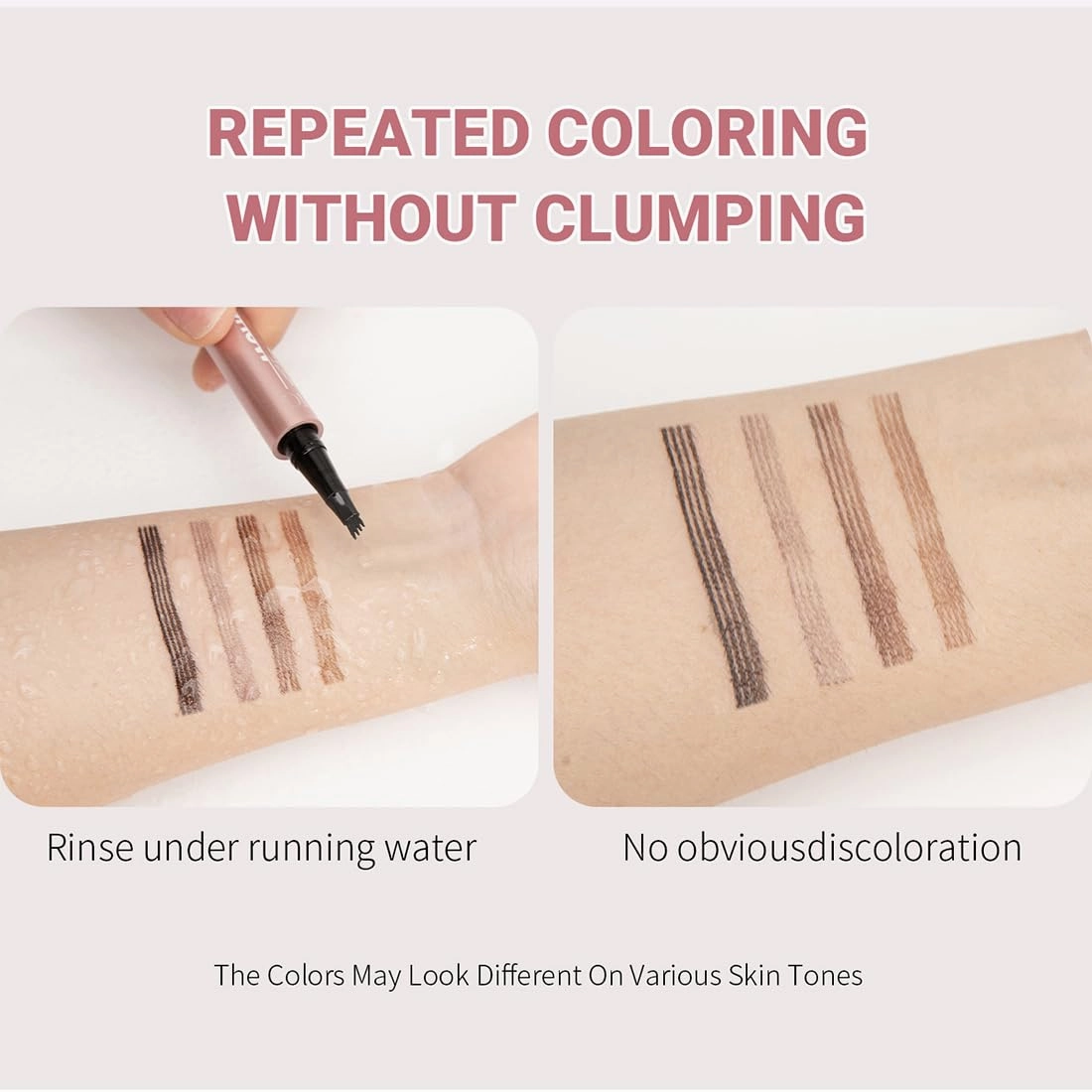 2 PCS 4 Fork Magic Waterproof Eyebrow Brow Pencil Dark Medium Brown Light Brown Blonde Makeup Tool Hairline Filler(Black Coffee)
