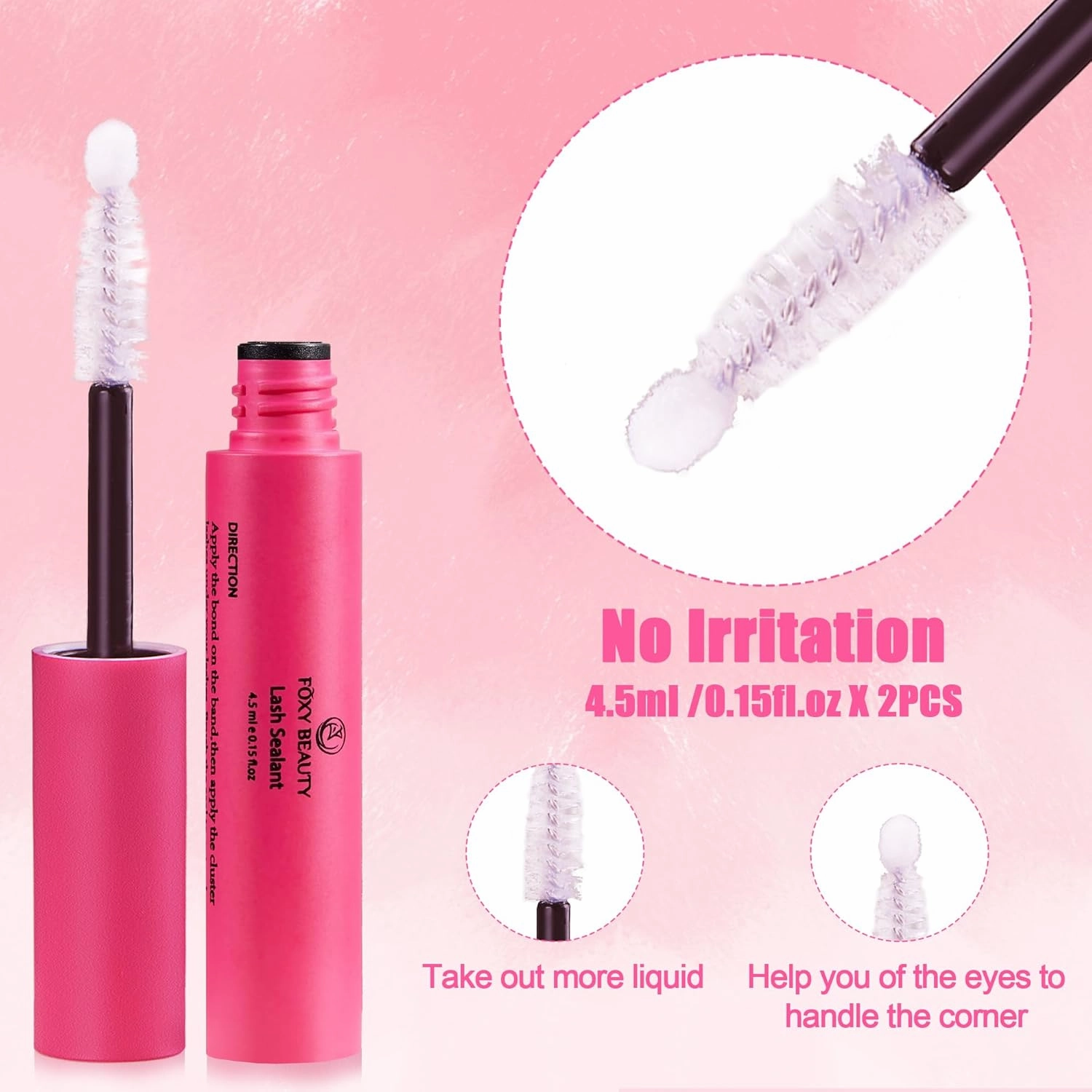 2 Pcs Lash Sealant for Eyelash Extensions - Overnighter Sealer for Cluster Lashes, DIY Extension Protective Coating, Long-Lasting Seal, Cruelty Free, Vegan, Extend Wear (5ml*2, Clear)