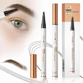 2 Pcs Microblading Eyebrow Pen, 2025 Upgraded 3D Waterproof 4-Tip Eyebrow Pencil, Natural Makeup Long-Lasting Fine Stroke Magic Eyebrow Pencil for Women Stay on All Day (Dark Brown)