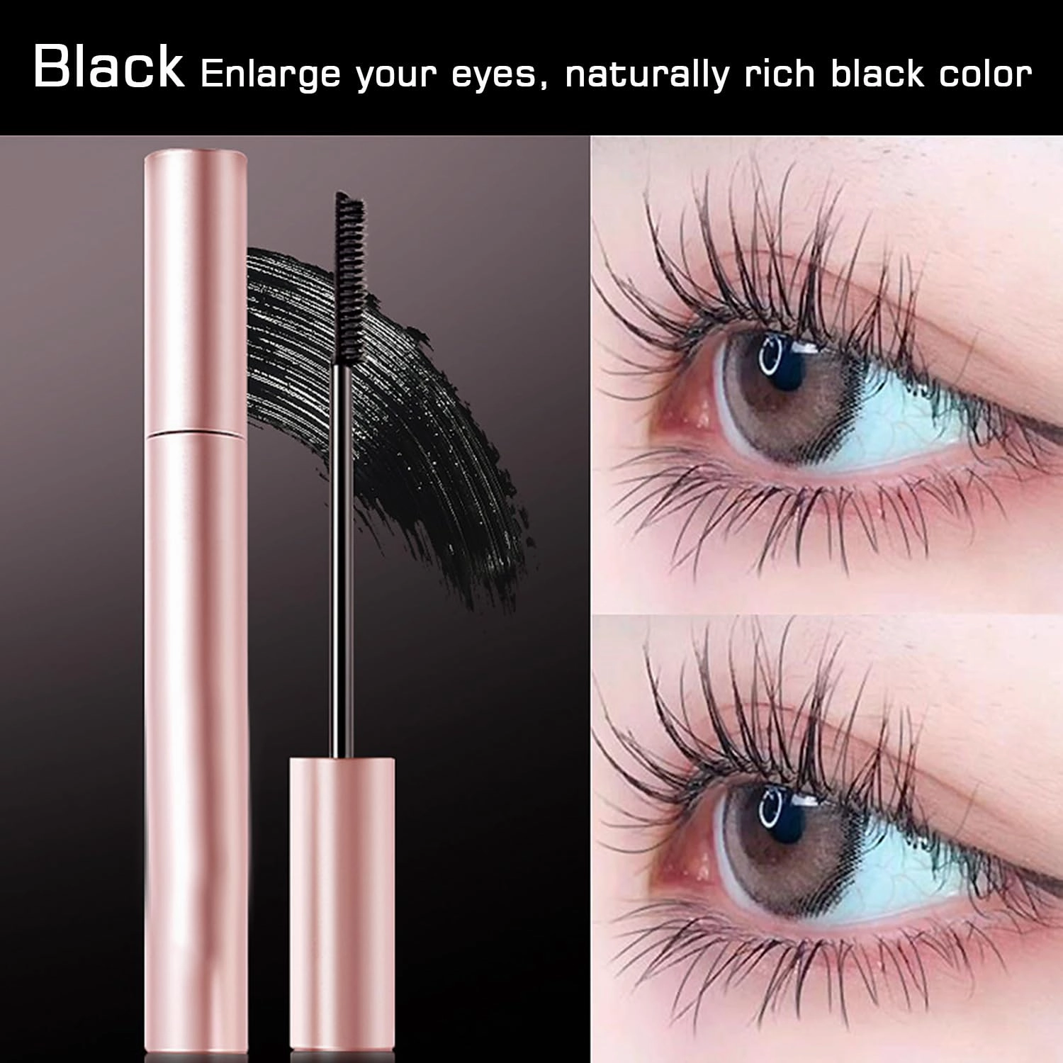 2PC Comparison K Mascara, Tubing Mascara, Black & Brown Duo For Lash Makeup,Waterproof & Sweatproof Long Lasting Non-Smudged Magic Mascaras (Black Brown)