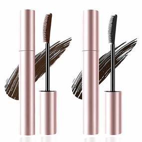 2PC Comparison K Mascara, Tubing Mascara, Black & Brown Duo For Lash Makeup,Waterproof & Sweatproof Long Lasting Non-Smudged Magic Mascaras (Black Brown)