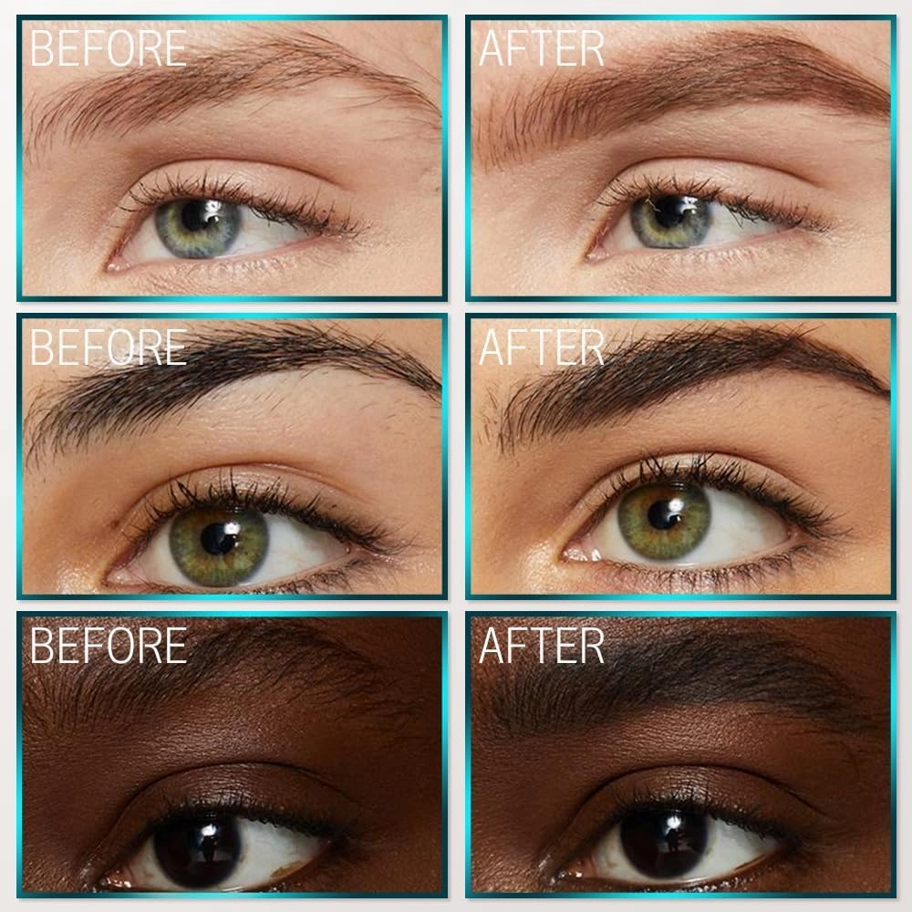 2Pc Microblading Eyebrow Pencil, 2024 Magic Eyebrow Tattoo Pencil 4 Fork Tip, Waterproof Brow Pencil with Micro-Fork Tip, Natural Fine Stroke Eyebrow Pen (Brown-2Pcs)
