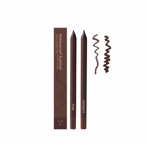 2PCS Beyonddraw 24 Hr Waterproof Eyeliner Duo Sharpenable Eye Pencil, Beyond Draw Eyeliner, Beyonddraw Eye Liner, No Smudging, Fading, Smooth And Easy To Color (Plum Chocolate)