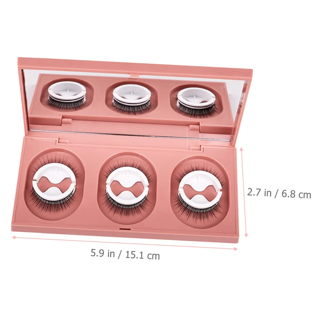2sets False Lashes Natural Look Self Adhesive Lash Adhesives Longest Wear Easy Application Mascara Set 3pairs*2