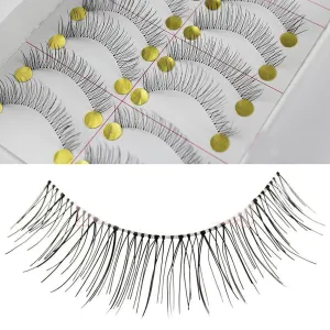 30 Pairs Natural Look Taiwan Handmade Fake False Eyelashes Eye Lashes Transparent Stem #217 Classical Eyelashes