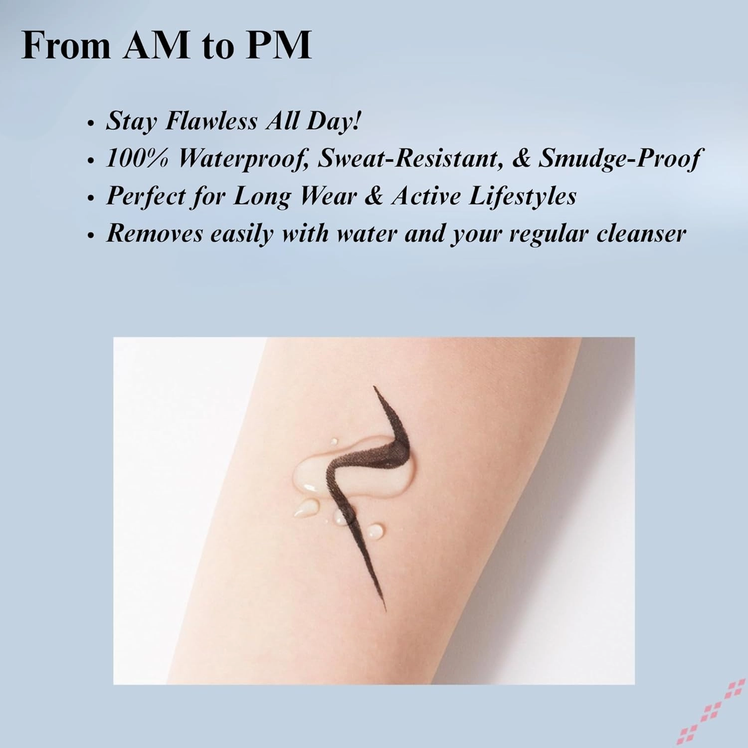 3650 Black Liquid Eyeliner | Waterproof, Smudgeproof, Long Lasting and Quick Dry Formula