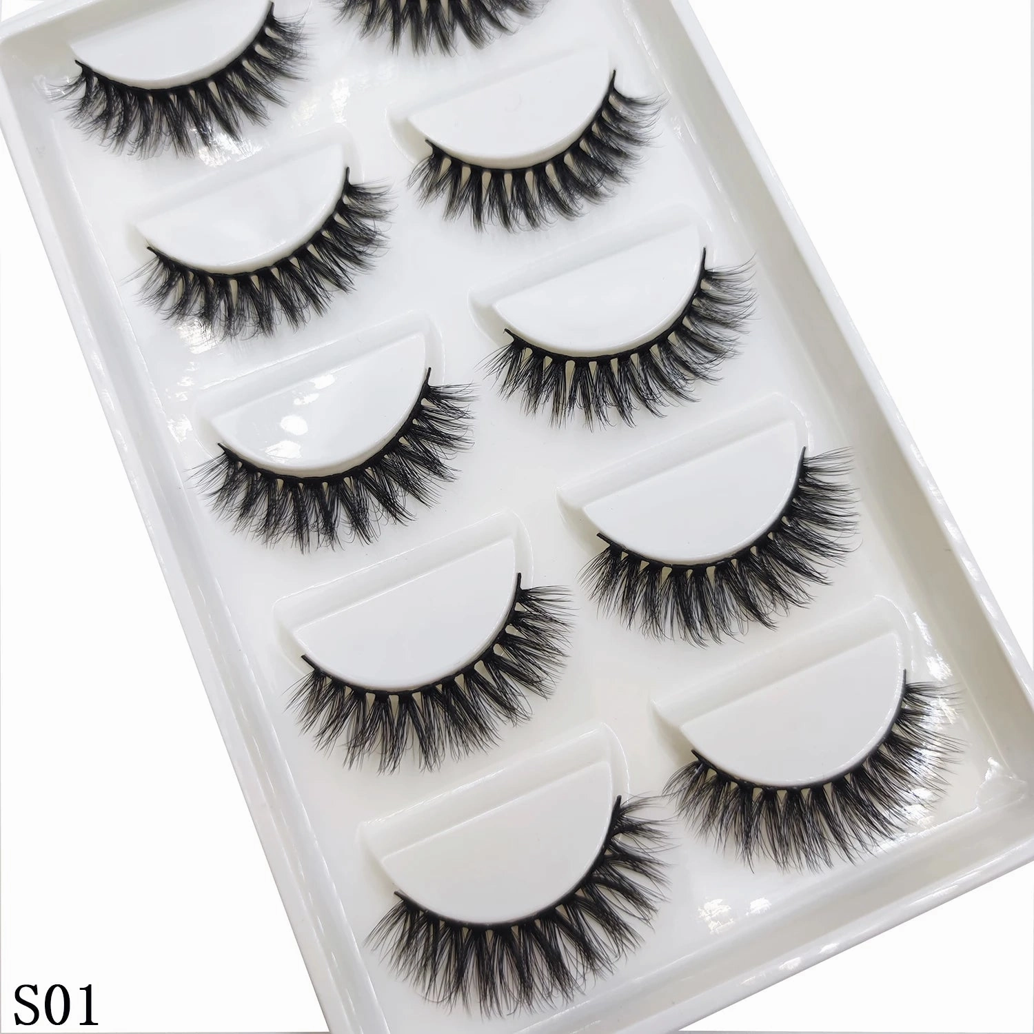 38 Style 5 Pairs Natural 3D Mink False Eyelashes