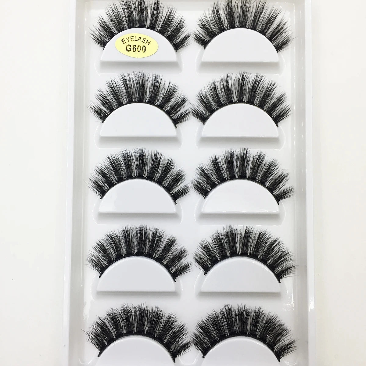 38 Style 5 Pairs Natural 3D Mink False Eyelashes