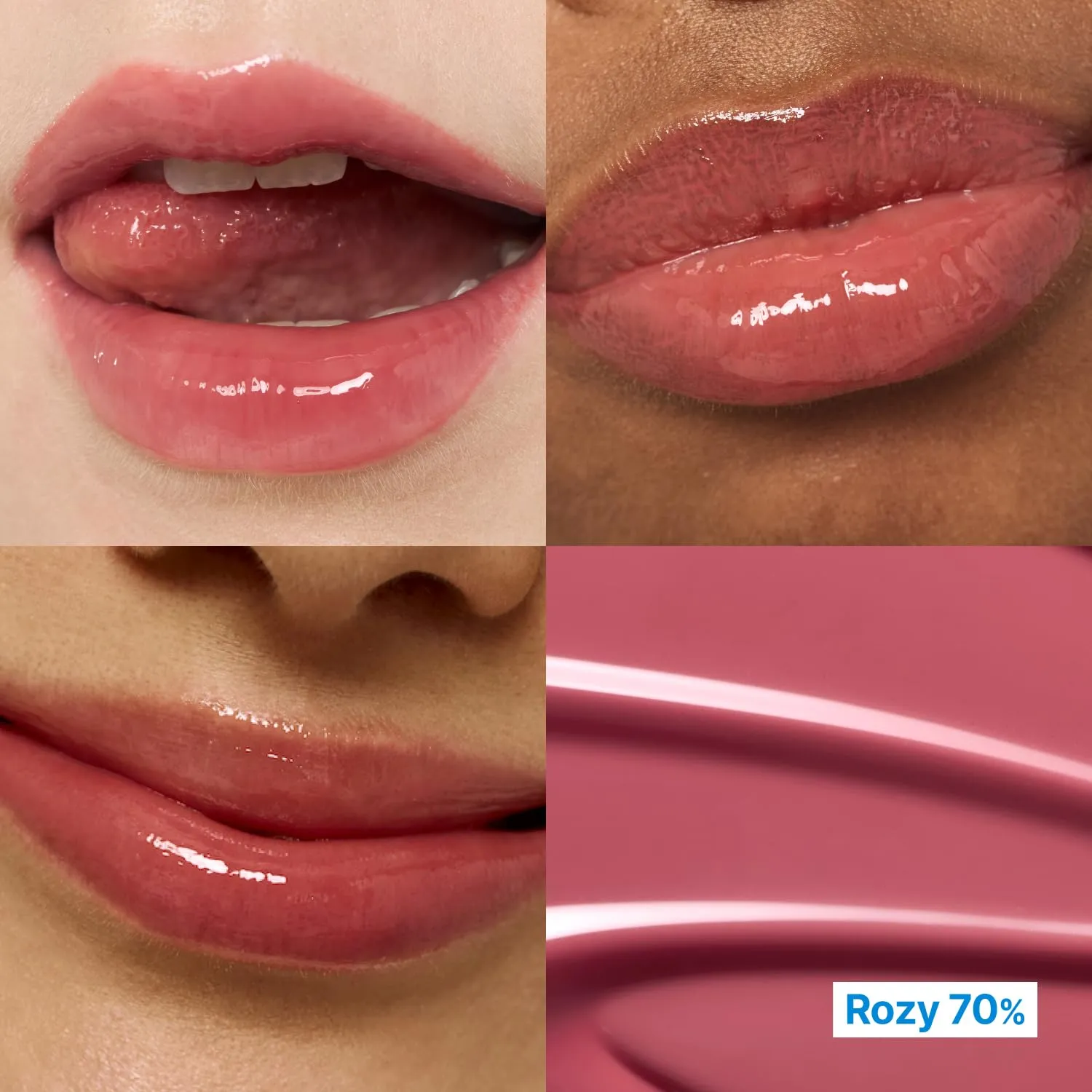 3D Voluming Gloss 70% (Rich) | Rozy 70% | High Shine, Non-Sticky Lip Gloss for Makeup | Long-Lasting, Moisturizing Gel Formula | 30%, 70% Pigment Options | 5.3g