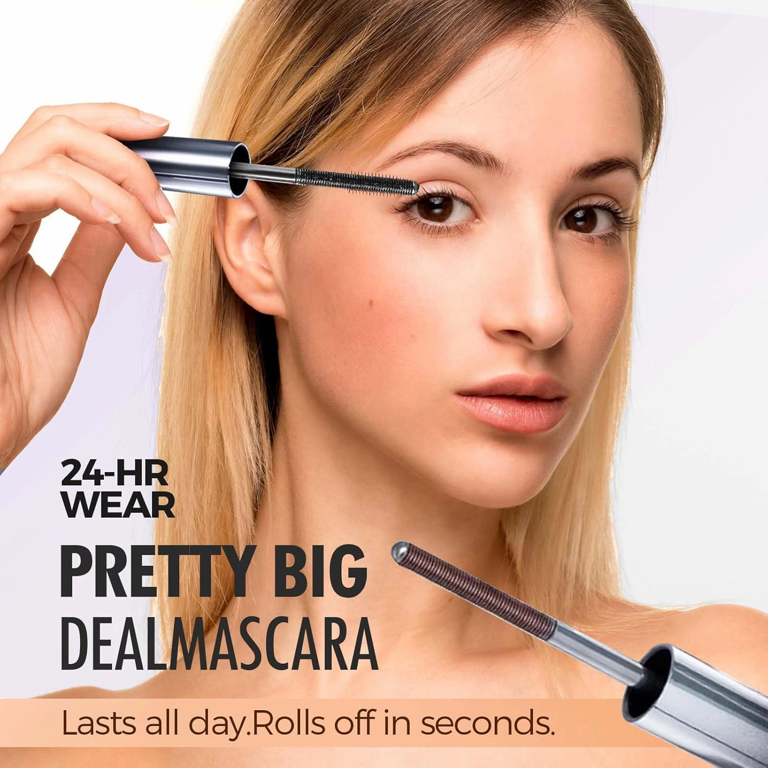 3D Curling Eyelash Iron Mascara, 2025 New Metal Tubing Mascara Black & Brown for Lash Makeup,Waterproof Long Lasting Lash Extensions Magic Mascaras (Black/2pcs, One Size)