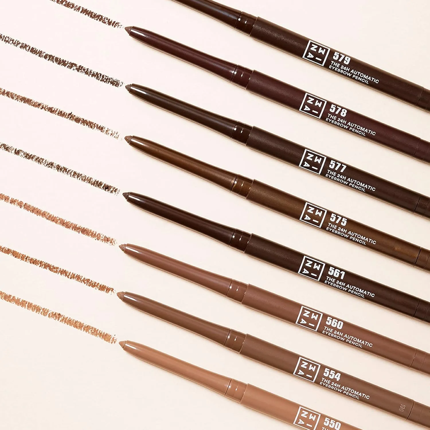 3INA The 24H Automatic Eyebrow Pencil 575 - Defines And Fills Your Eyebrows - Offers A 24H Waterproof Formula - Features An Integrated Sharpener And Automatic Format - Creamy - Warm Brown - 0.011 Oz
