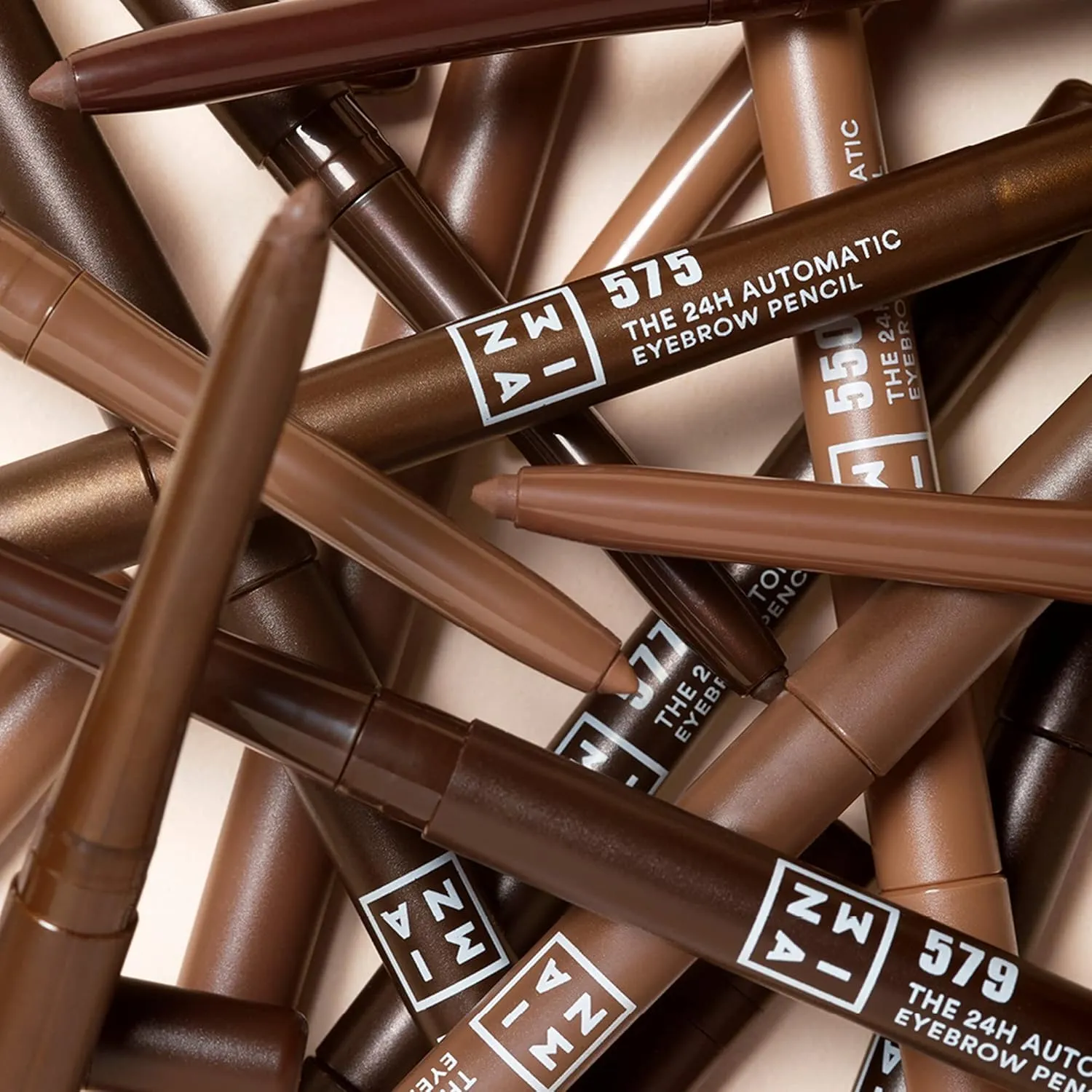 3INA The 24H Automatic Eyebrow Pencil 575 - Defines And Fills Your Eyebrows - Offers A 24H Waterproof Formula - Features An Integrated Sharpener And Automatic Format - Creamy - Warm Brown - 0.011 Oz