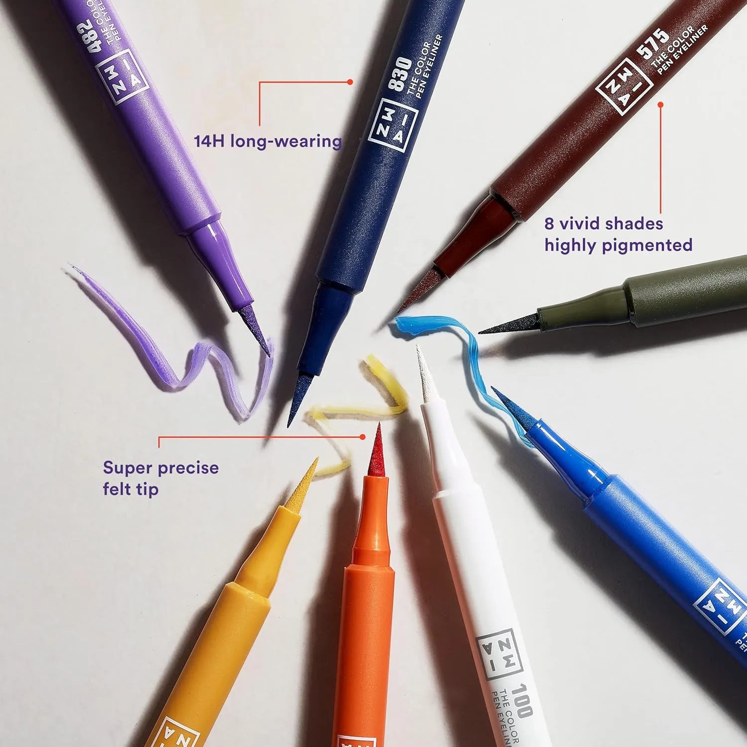 3INA The Color Pen Eyeliner 759 - Ultra Fine Tip 14H Olive Green Longwear Liquid Liner - Vibrant Colors, Matte, Smudgeproof, Flake Proof Makeup - Cruelty Free, Paraben Free, Vegan Cosmetics - Green
