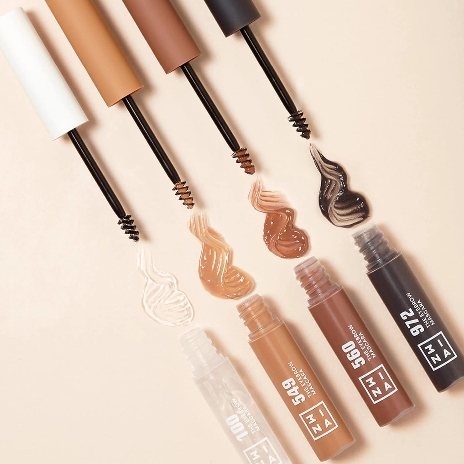 3INA MAKEUP - Vegan - Cruelty Free - The Eyebrow Mascara 549 - Cream - Fixes, Defines, Adds Volume and Control Brows -Non Sticky Gel Formula - Dense & Fuller Brows - Multiplier Effect - Good Adhesion