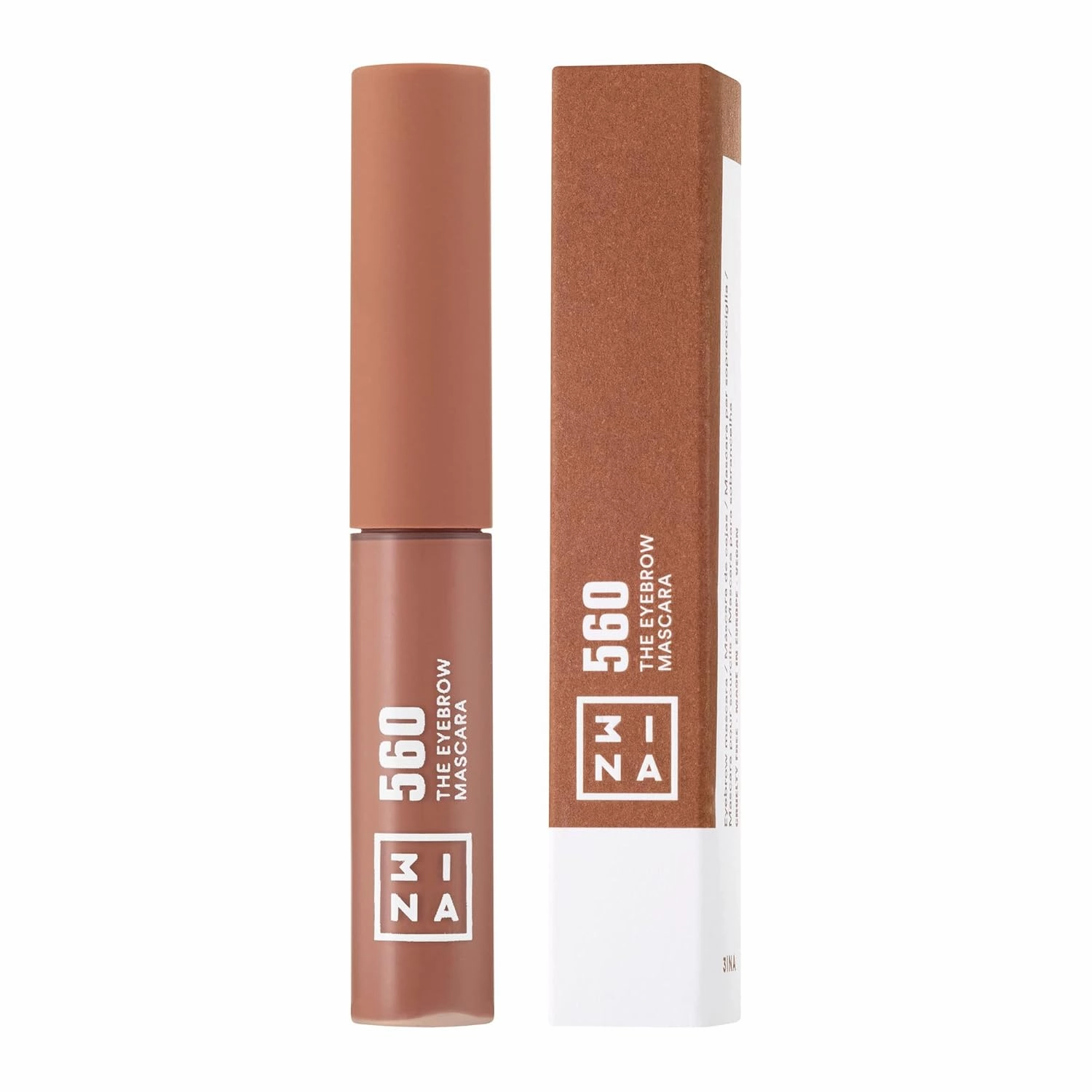 3INA MAKEUP - Vegan - Cruelty Free - The Eyebrow Mascara 560 - Dark blond - Voluminizing - Fixes & Controls Brows -Non Sticky Gel Formula - Dense & Fuller Brows - Multiplier Effect - Good Adhesion
