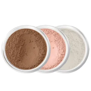 3pc FULL SIZE KIT (COCOA) Mineral Makeup Foundation Set Sheer Powder Bare Face Matte Cover