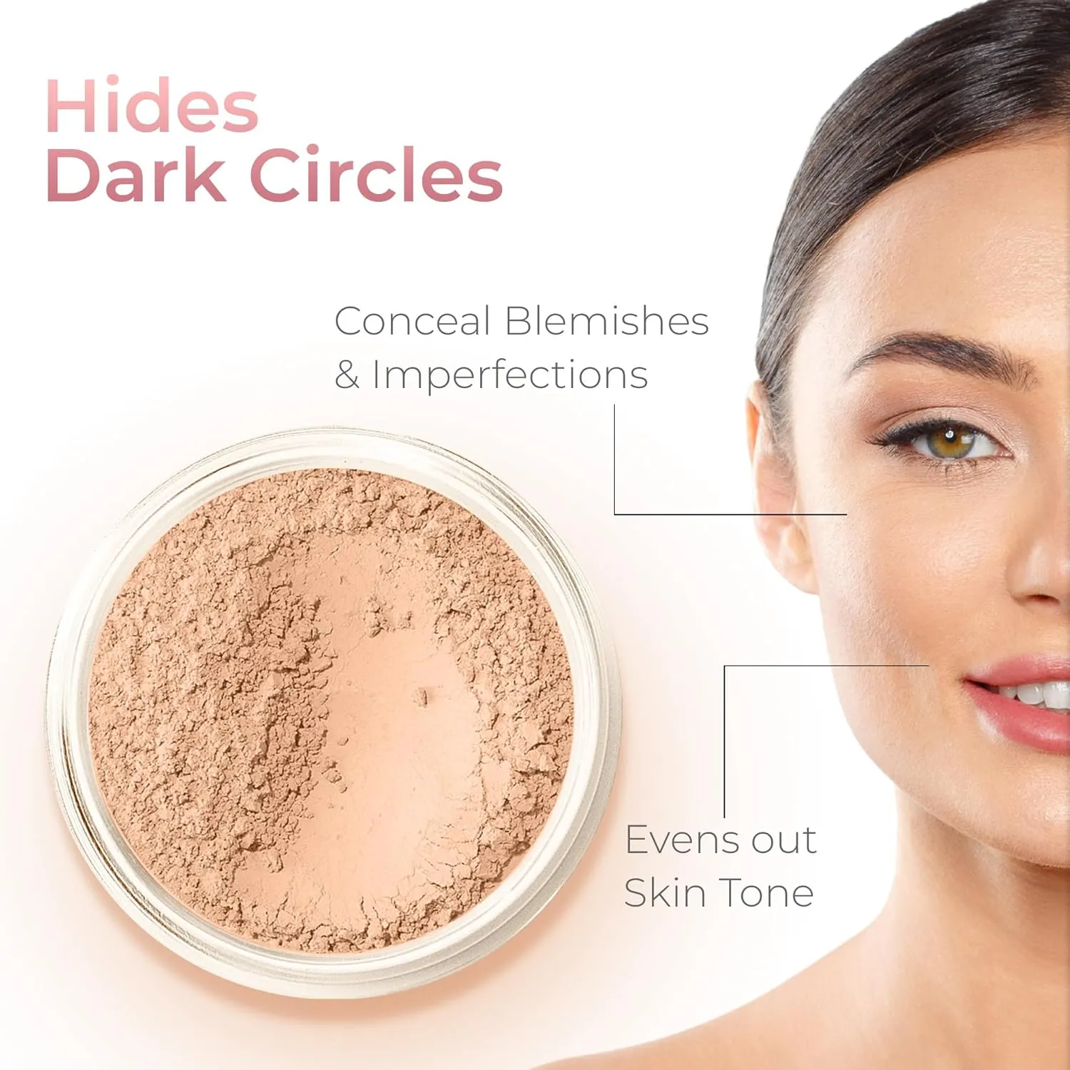 3pc FULL SIZE KIT (DEEP TAN) Mineral Makeup Foundation Set Sheer Powder Bare Face Matte Cover