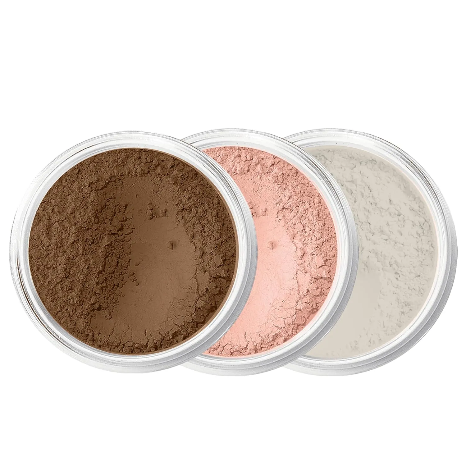 3pc FULL SIZE KIT (EBONY) Mineral Makeup Foundation Set Sheer Powder Bare Face Matte Cover