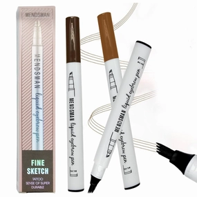 3PC Microblading Eyebrow Pencil, 2025 New Magic Liquid Eyebrow Pen,4 Tipped Waterproof Brow Pencil with Hair like Strokes Natural Long-Lasting Eyebrow Pen(Three Colors)