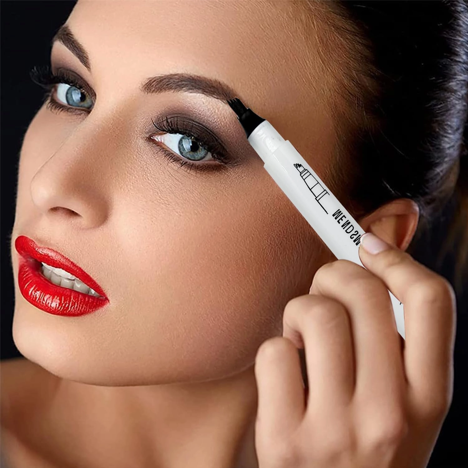 3PC Microblading Eyebrow Pencil, 2025 New Magic Liquid Eyebrow Pen,4 Tipped Waterproof Brow Pencil with Hair like Strokes Natural Long-Lasting Eyebrow Pen(Three Colors)