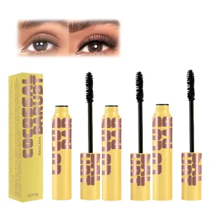 3Pcs Waterproof Long-Lasting Tubing Mascara, Length Enhancing Black Bubble Mascara, Clump Free Smooth, Smudge Proof Waterproof, For All Day Wear And Eye Makeup