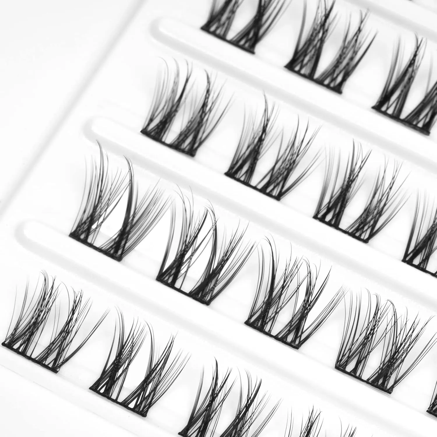 4 Boxes Lash Clusters 320 Pcs Individual Lashes Clusters 0.07 Thickness C Curl Cluster Lashes DIY Eyelash Extension Super Soft And Lightweight Wide Band Eyelashes For Home Use (4 Boxes-Playful 14mm)