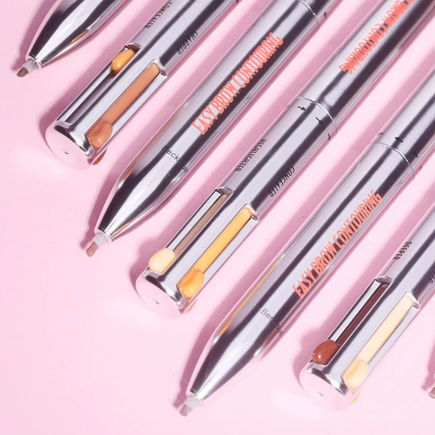 4-in-1 Defining & Highlighting Brow Pencil, Brow Contour Pro, 4 in 1 Brow Contour Highlight Pen (1pcs,2# Medium)
